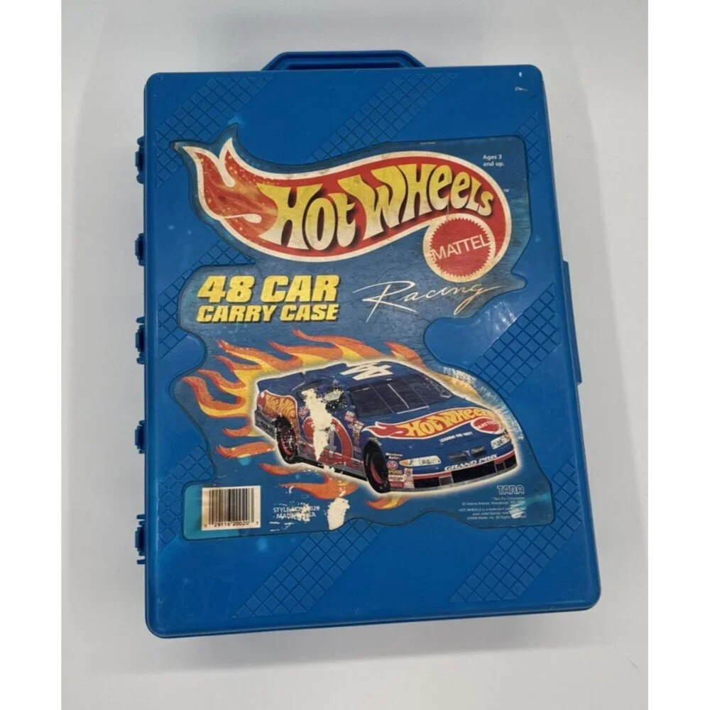 Vintage Hot Wheels 48 Car Carry Case Only Style 20020 Blue Mattel USA Made 1998